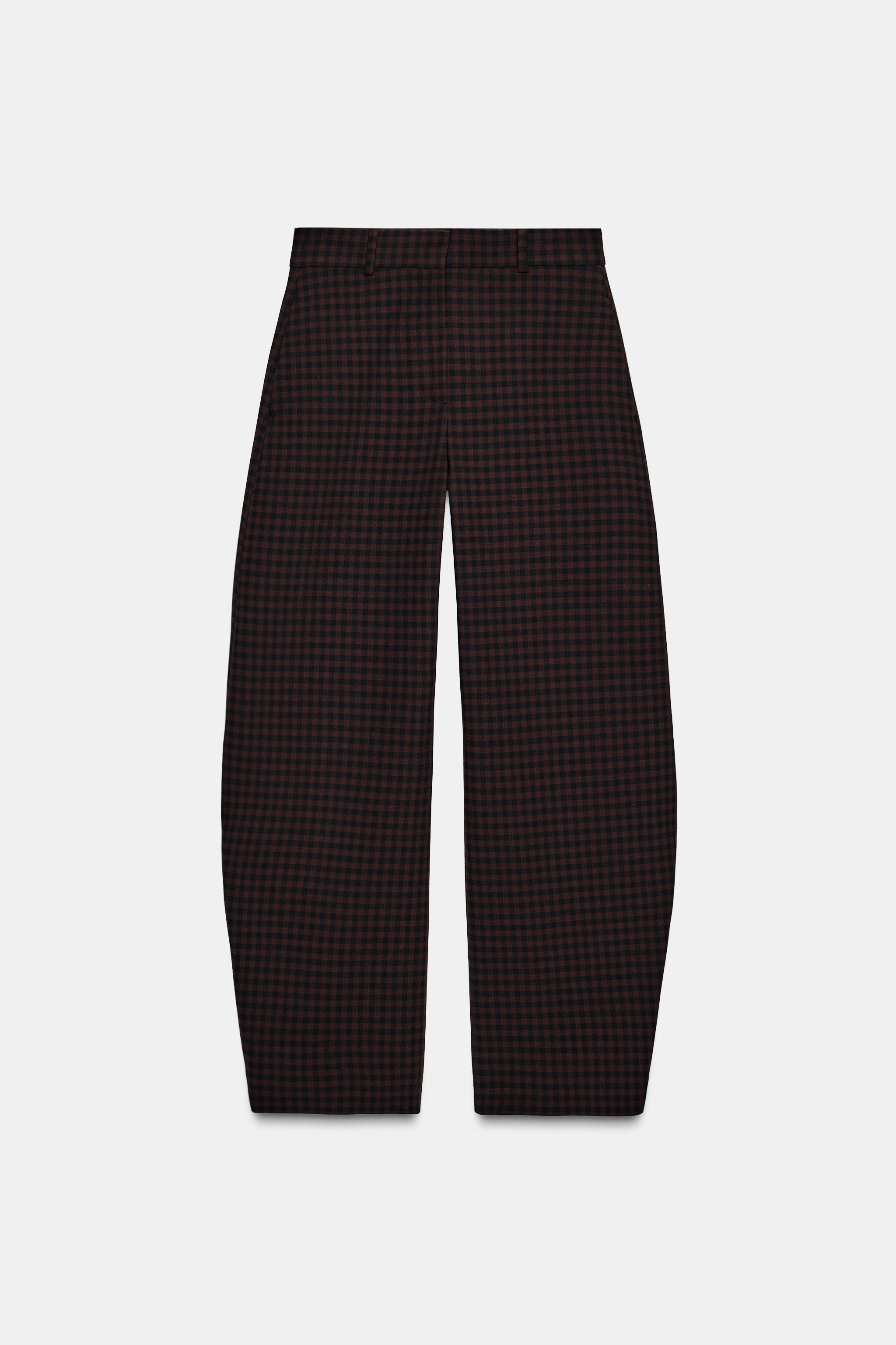 ZW COLLECTION BALLOON PANTS WITH BUTTONS - Brown | ZARA Canada