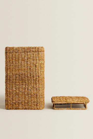 BRAIDED LAUNDRY BASKET - Light beige by Zara - Image 5
