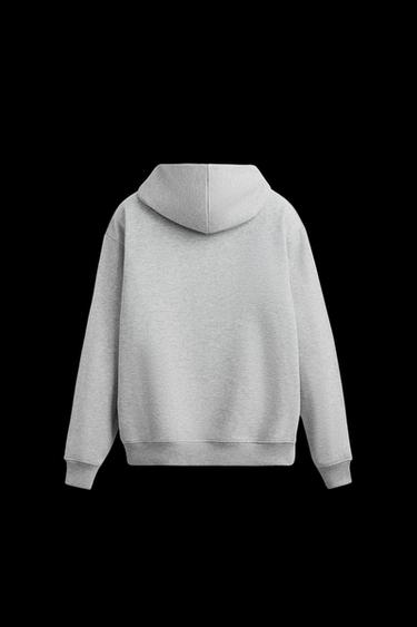 SUDADERA CAPUCHA BÁSICA - Gris vigoré de Zara