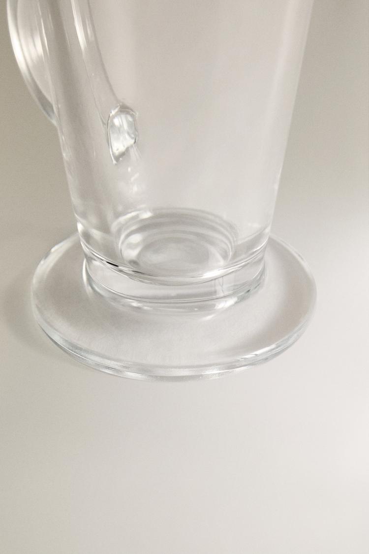 GLASS COFFEE CUP WITH HANDLE