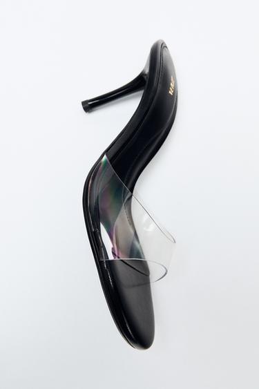 VINYL HIGH-HEEL SANDALS - Transparent by Zara