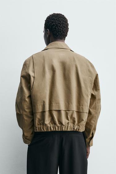 CROPPED FIT JACKET - Caramel by Zara - Image 2