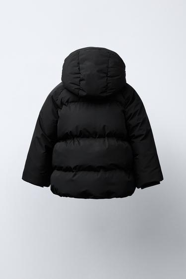 WATER-REPELLENT HOODED PADDED JACKET - Black by Zara - Image 3