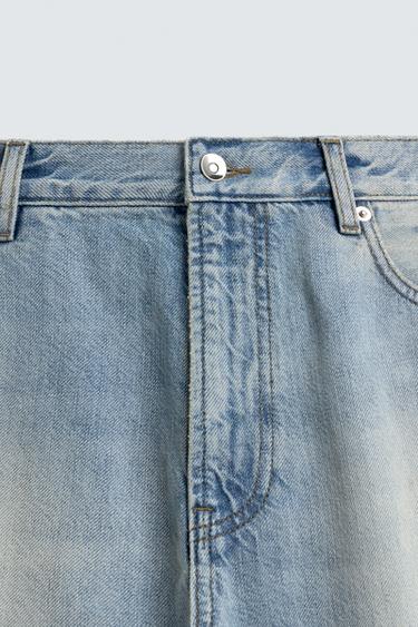 STRAIGHT FIT JEANS - Light blue by Zara - Image 8