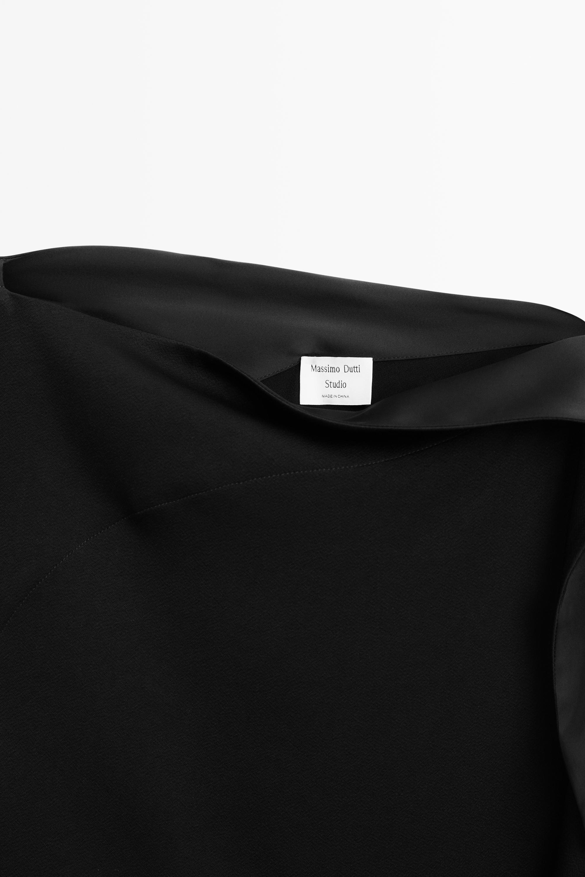 Flowing asymmetric dress with ruffle detail - STUDIO