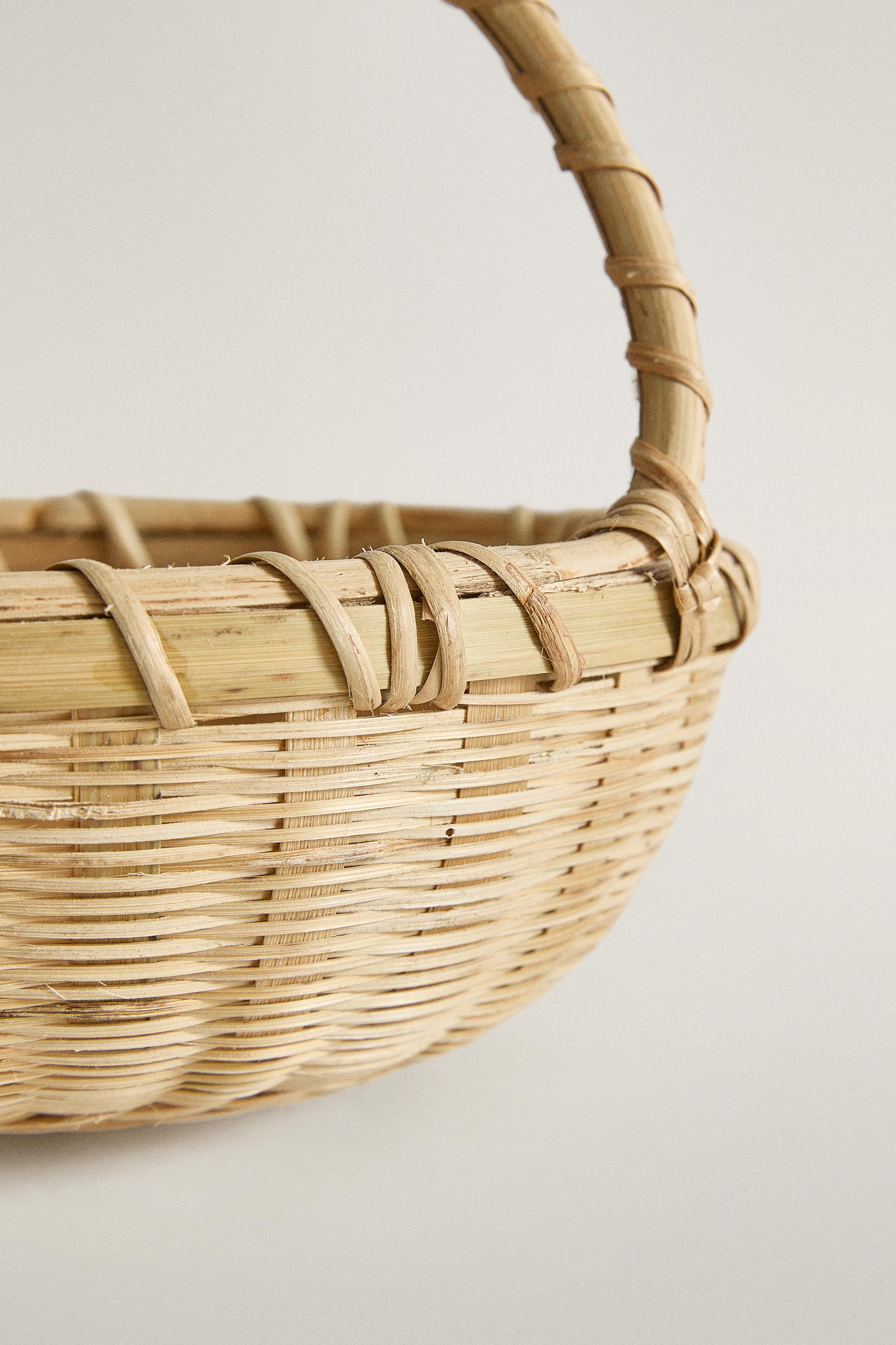 BAMBOO BASKET WITH DOUBLE HANDLE