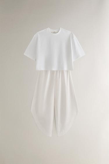SHORT SLEEVE COTTON T-SHIRT - White by Zara - Image 3