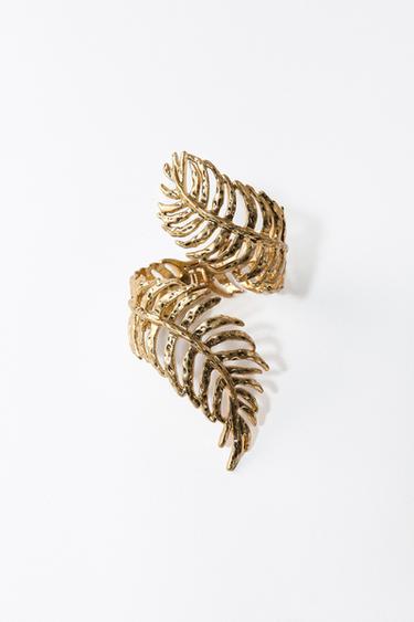 Zara ARECA LEAF COILED BRACELET - Golden