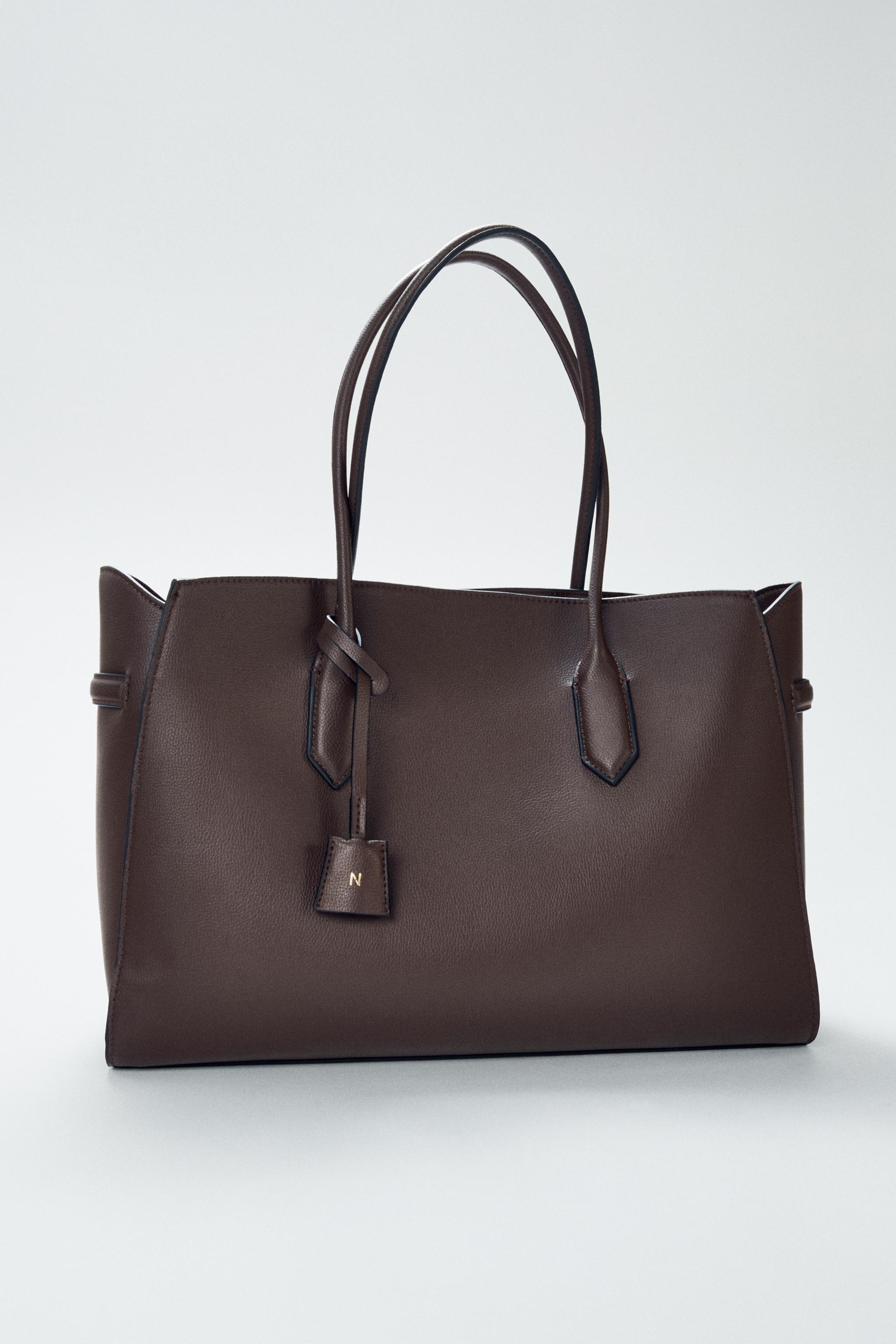 ZARA トートバッグ ボストンバッグ　レザー ZARA トートバッグ ボストンバッグ レザー ZARAザラ大容軽量丈夫