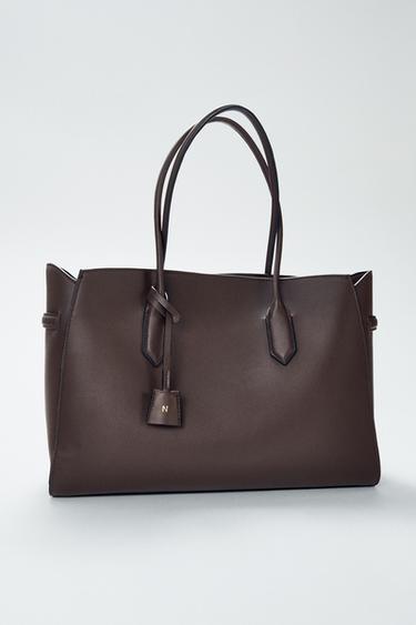 SHOULDER SHOPPER - Chocolate by Zara