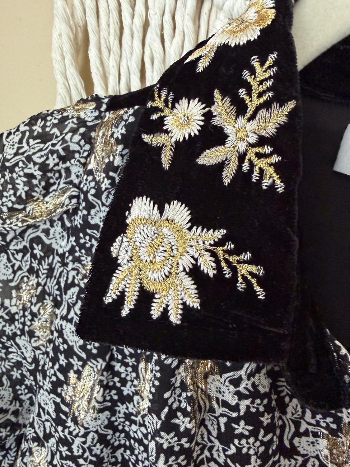 SPARKLY VELVET EMBROIDERED DRESS - Image 3