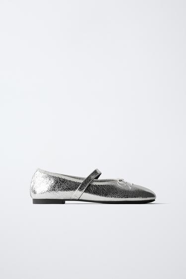 METALLIC BALLERINA - Silver by Zara - Image 0