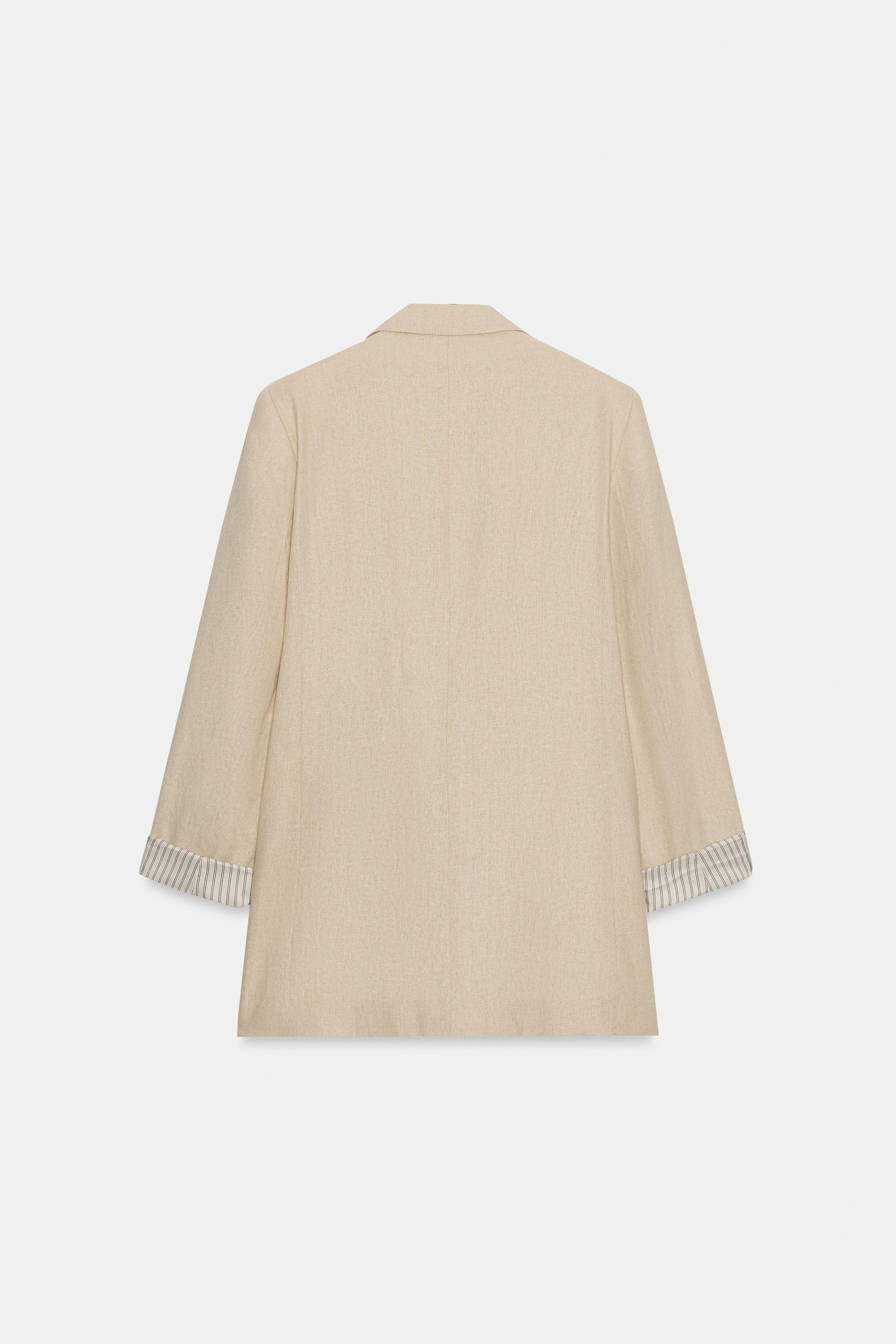VESTE AVEC LIN À MANCHES RETROUSSÉES 2
