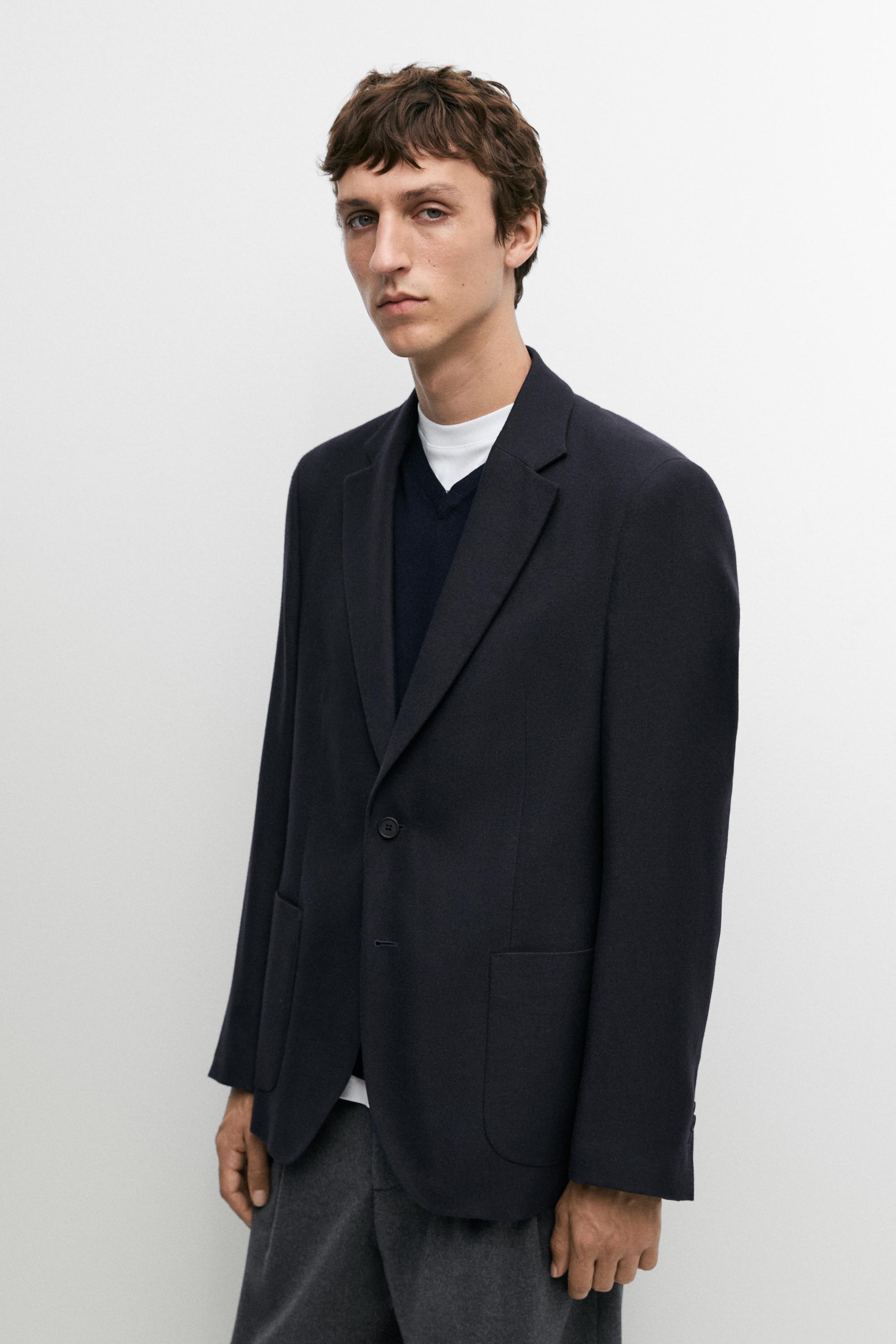 100% cashmere tailored fit blazer