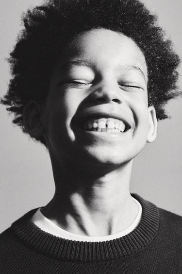 STORIESZ - JERSEY PUNTO CON ALGODÓN Y LINO - Azulón de Zara