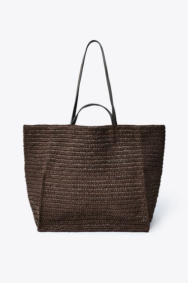MAXI SHOPPER TRENZADO - Marrón de Zara