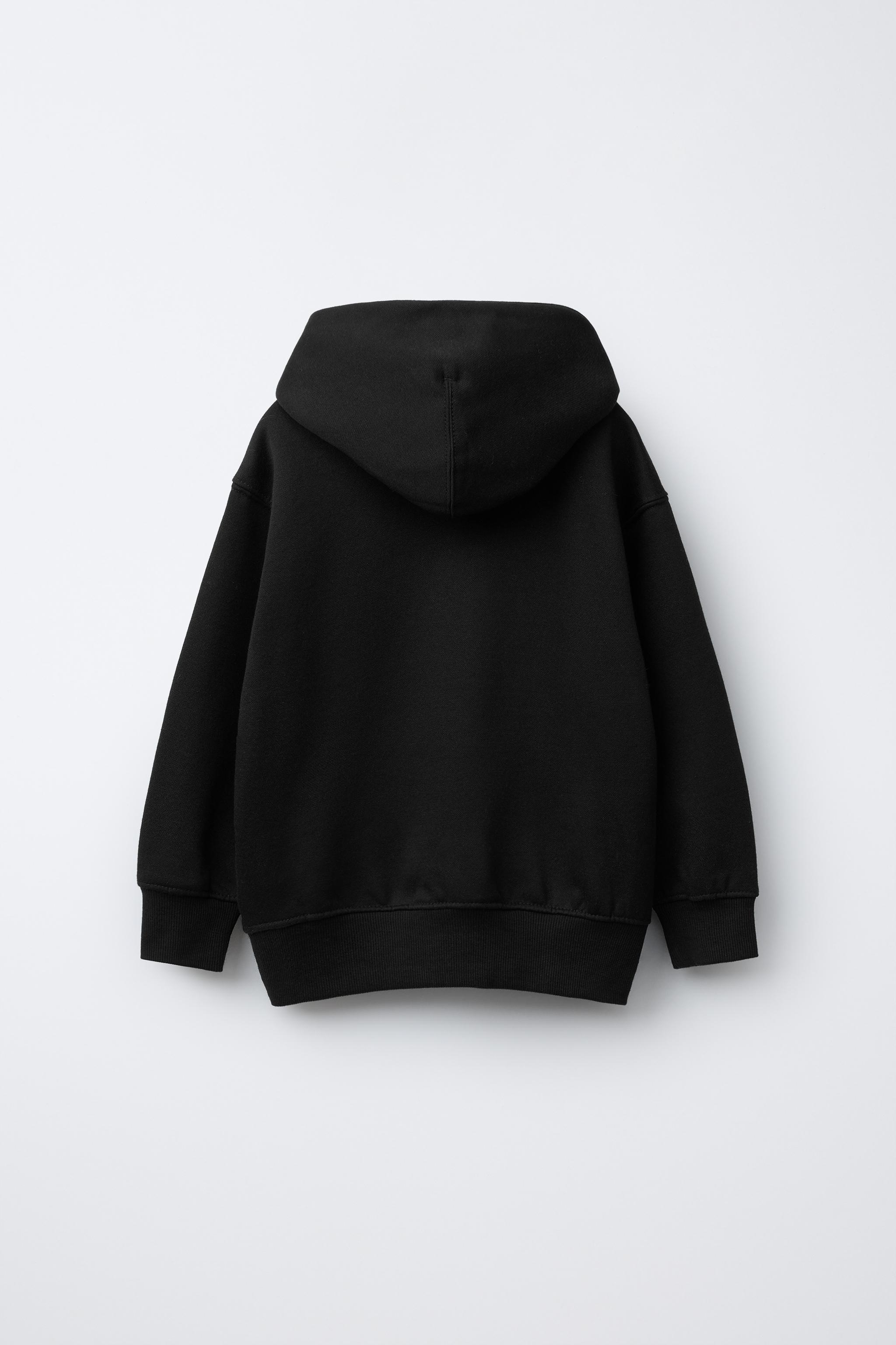 BASIC HOODIE SWEATSHIRT - Black | ZARA United States