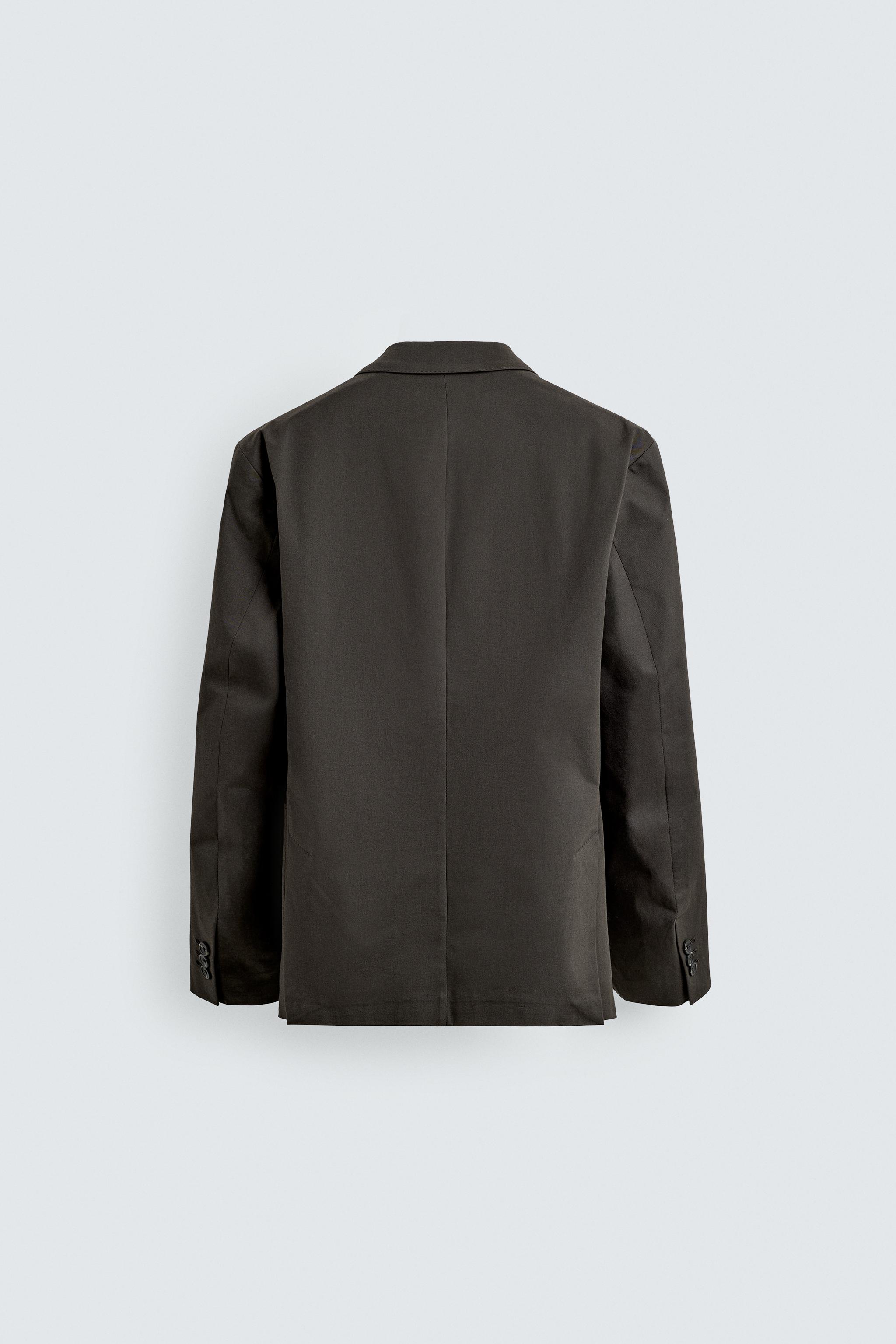 RELAXED FIT COTTON BLEND SUIT JACKET