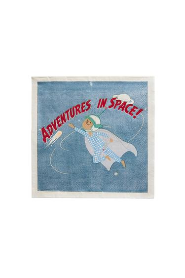 CHILDREN'S SPACE PAPER NAPKINS - متعدد الألوان الخاص بـ Zara