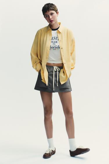 OVERSIZE SHIRT - Mustard by Zara