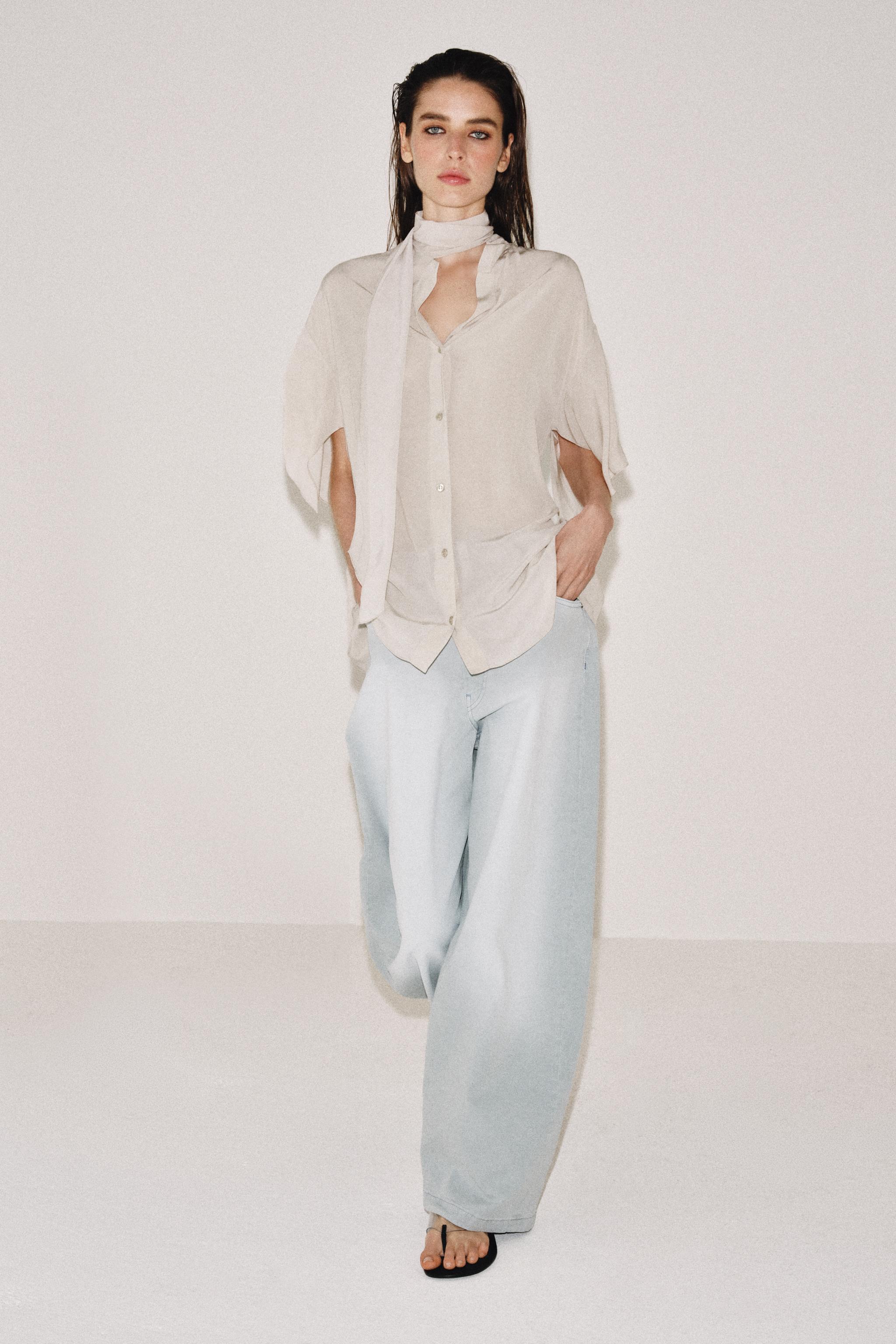 ZW COLLECTION FLOWY TIED SHIRT