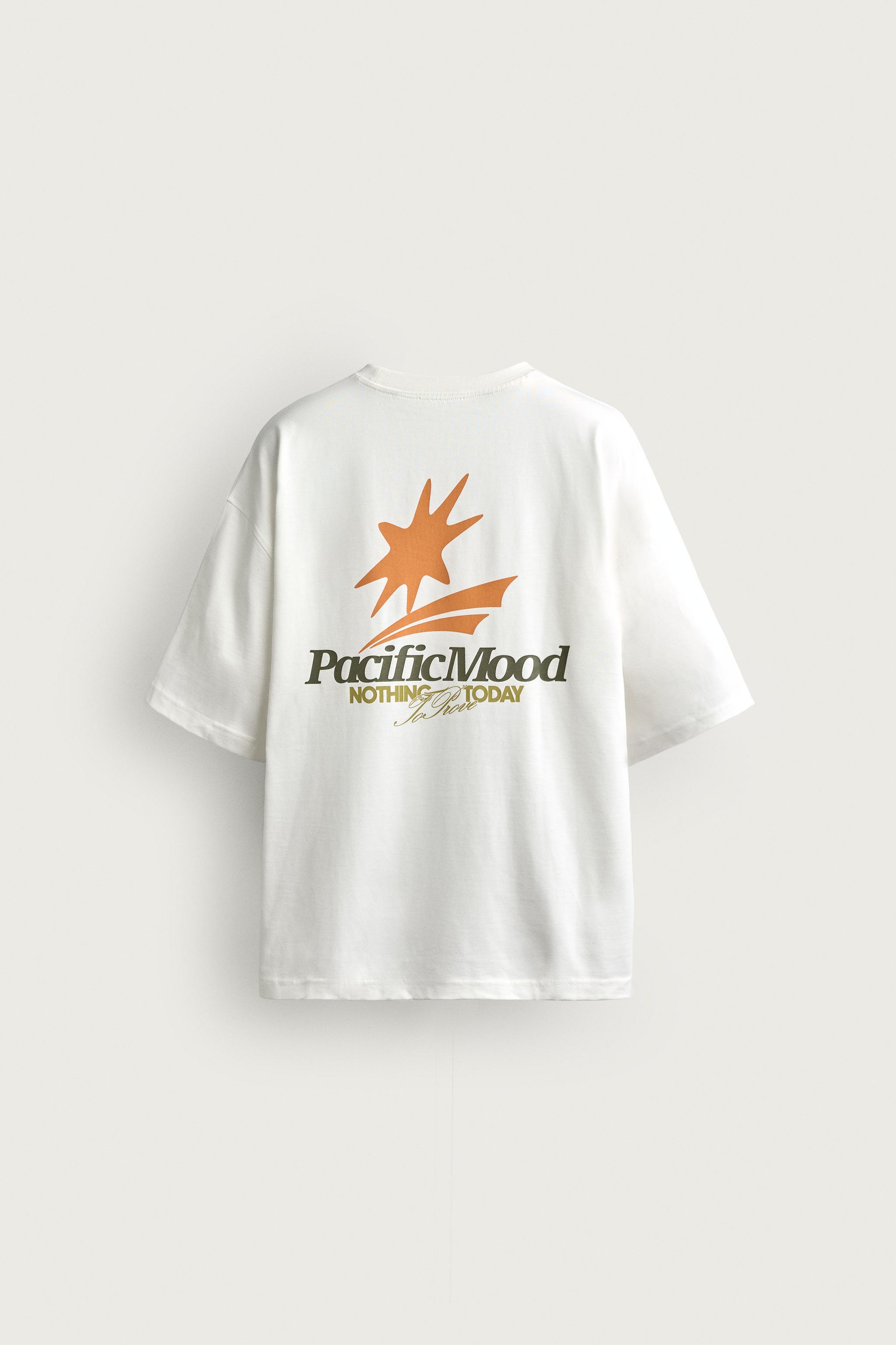 Мужские футболки Zara RELAXED FIT COMBINATION GRAPHIC T-SHIRT — фото 7