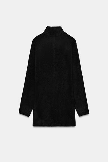 VESTIDO CORTO PUNTO SOFT - Negro de Zara