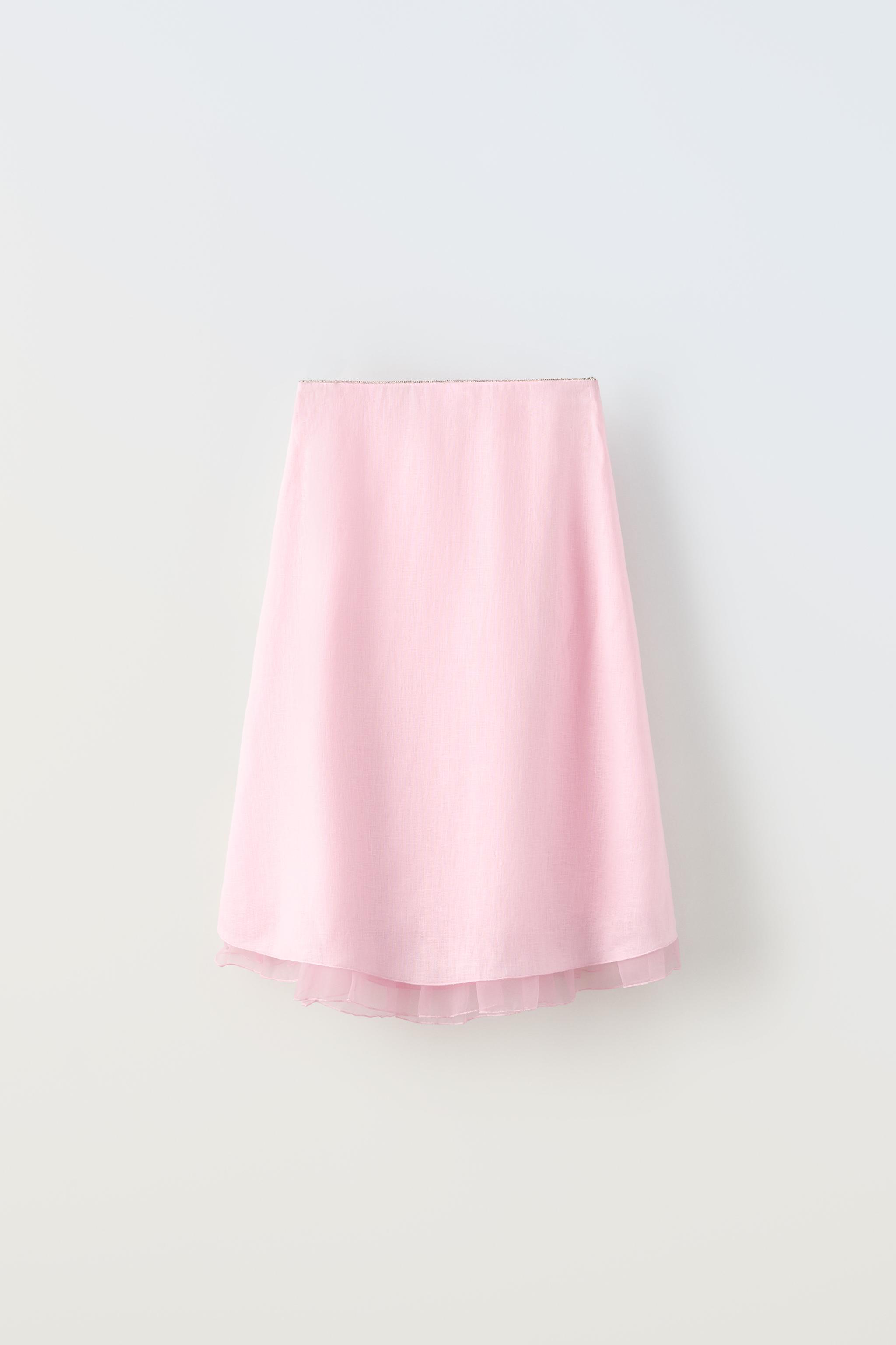 LINEN MIDI SKIRT