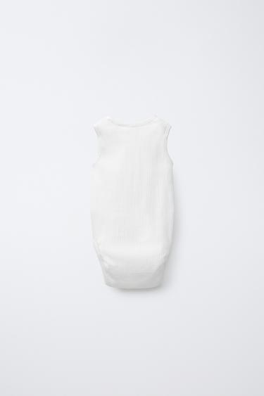 LOT DE TROIS BODYS SANS MANCHES - Blanc de Zara - Image 2
