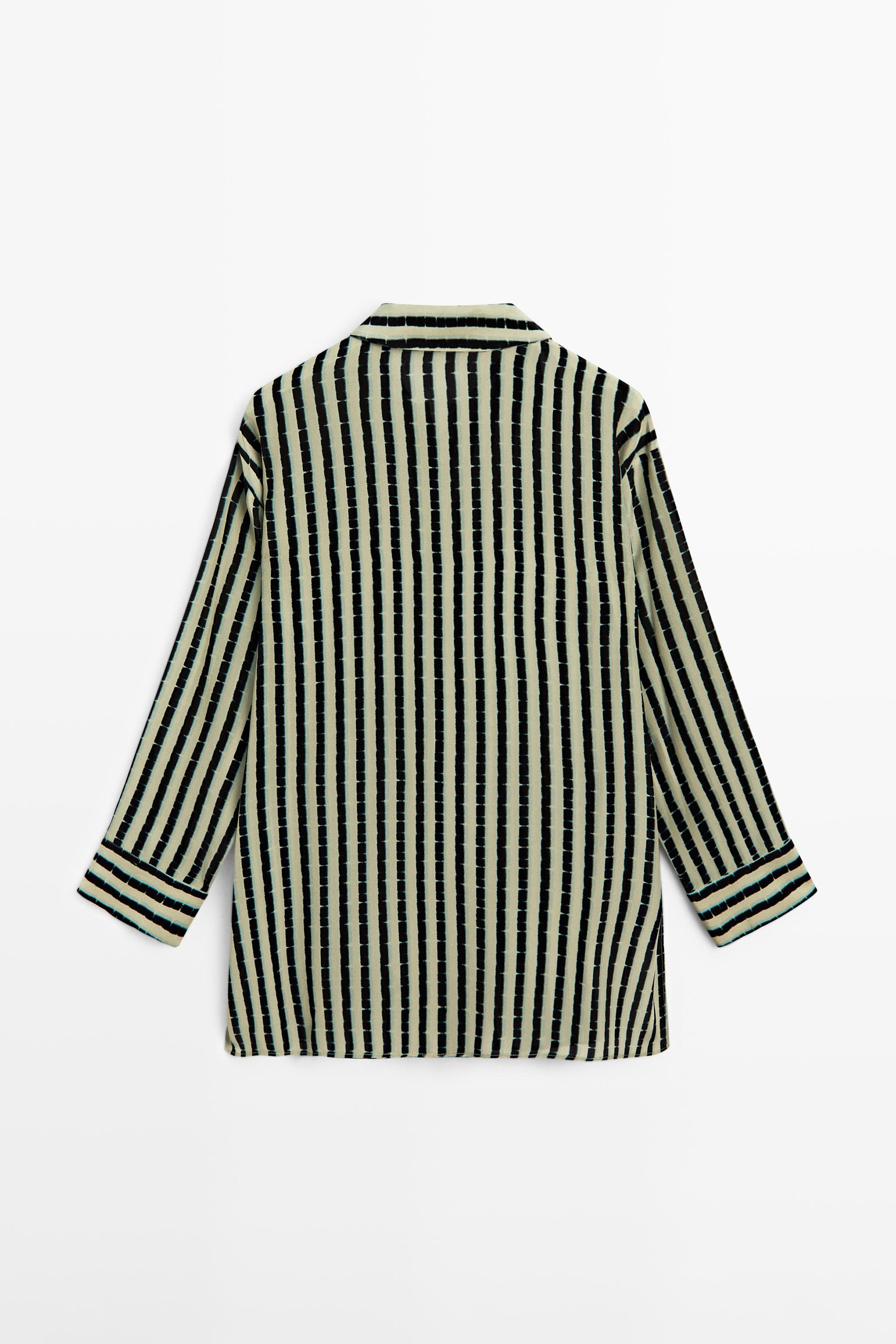 Striped flowing shirt