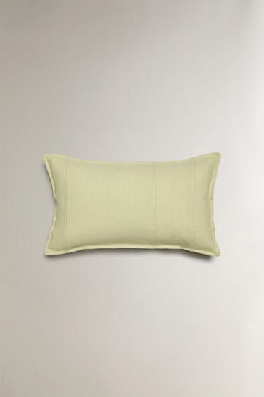 CAPA ALMOFADA PREGAS - Verde-claro da Zara