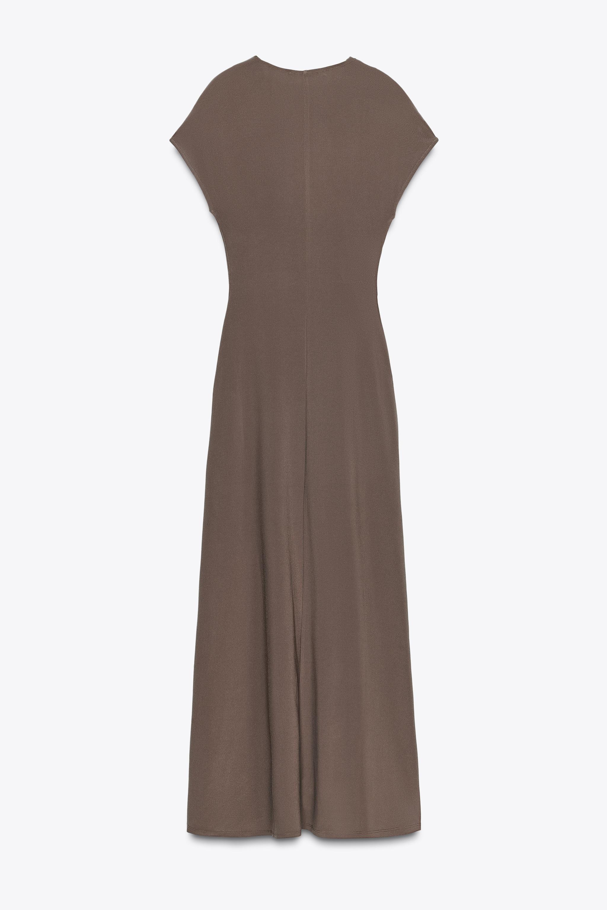 リルアー　drape design dress M-Long brown リルアー drape design dress M-Long brown