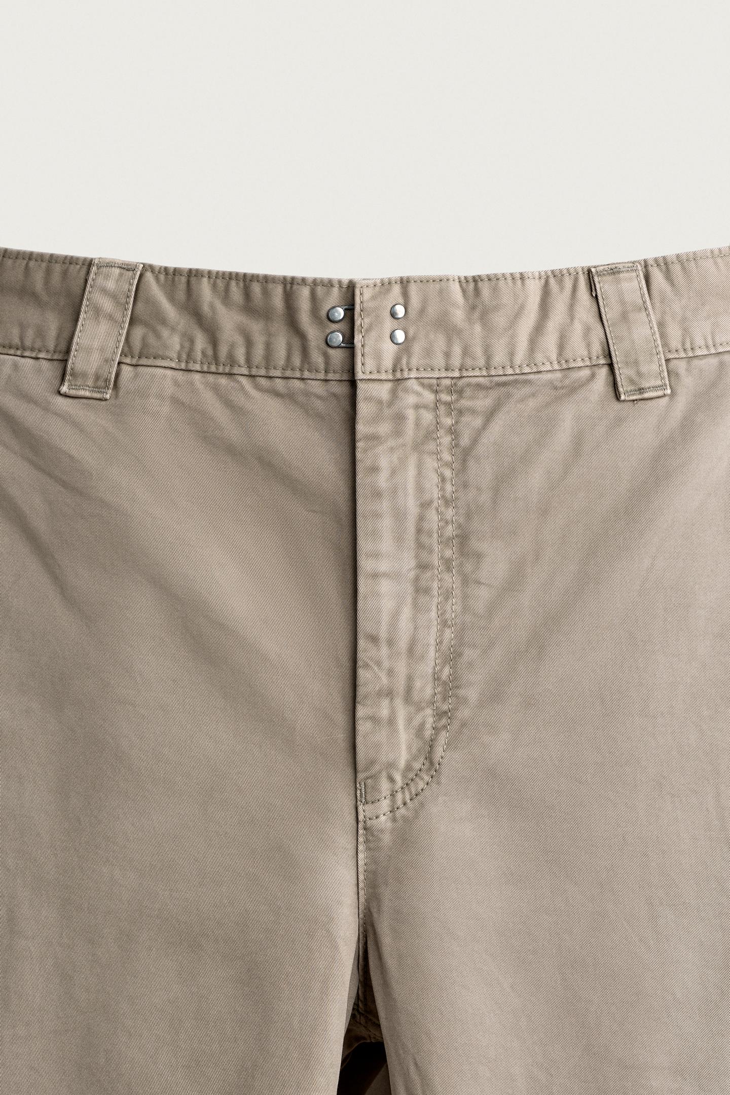 Мужские брюки Zara Washed Relaxed Fit Chino, цвет: Серо-коричневый коричневый — фото 8