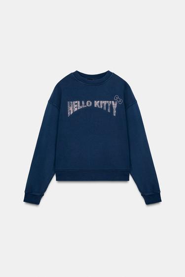 WASHED HELLO KITTY © 2025 SANRIO SWEATSHIRT - Navy blue by Zara - Image 0