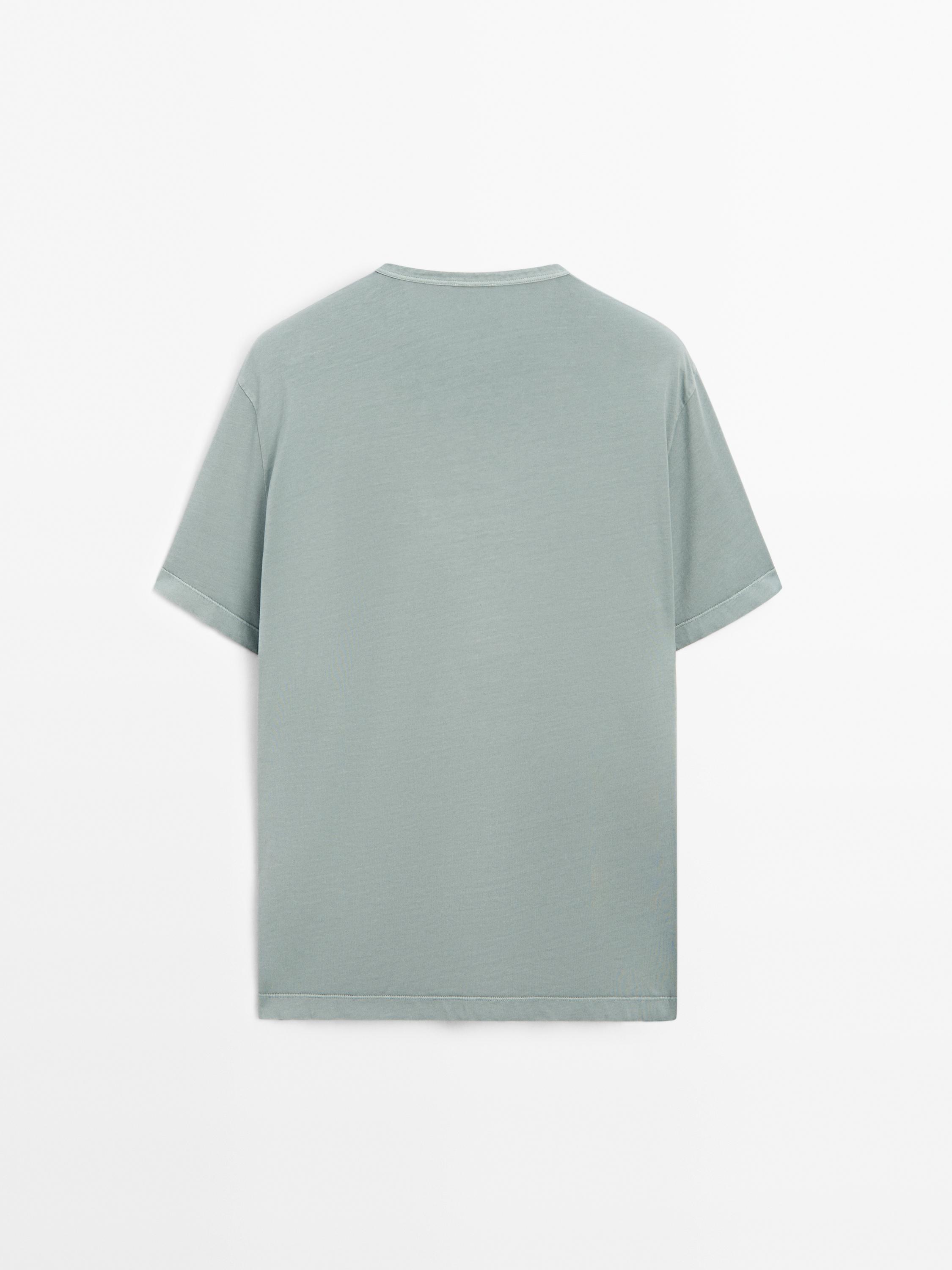Distressed-effect short sleeve T-shirt