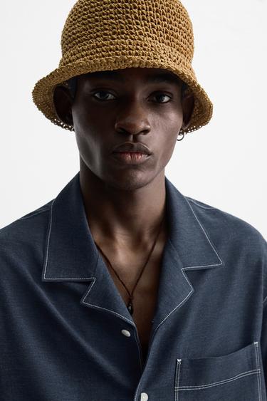 CHEMISE SURPIQÛRES CONTRASTE - Indigo de Zara - Image 5