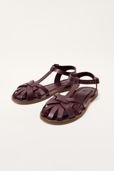 LEATHER CAGE SANDALS LIMITED EDITION - Brown by Zara - Image 6