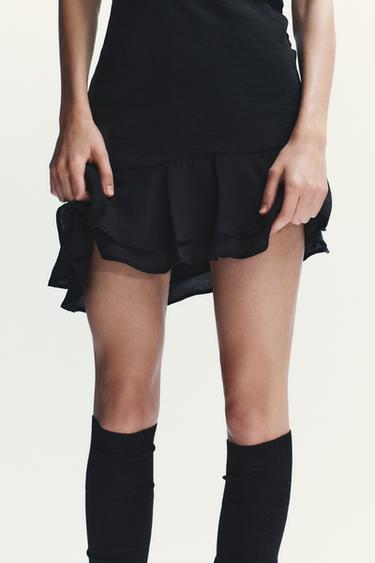 HALTER ASYMMETRIC SHORT DRESS - Black by Zara - Image 2