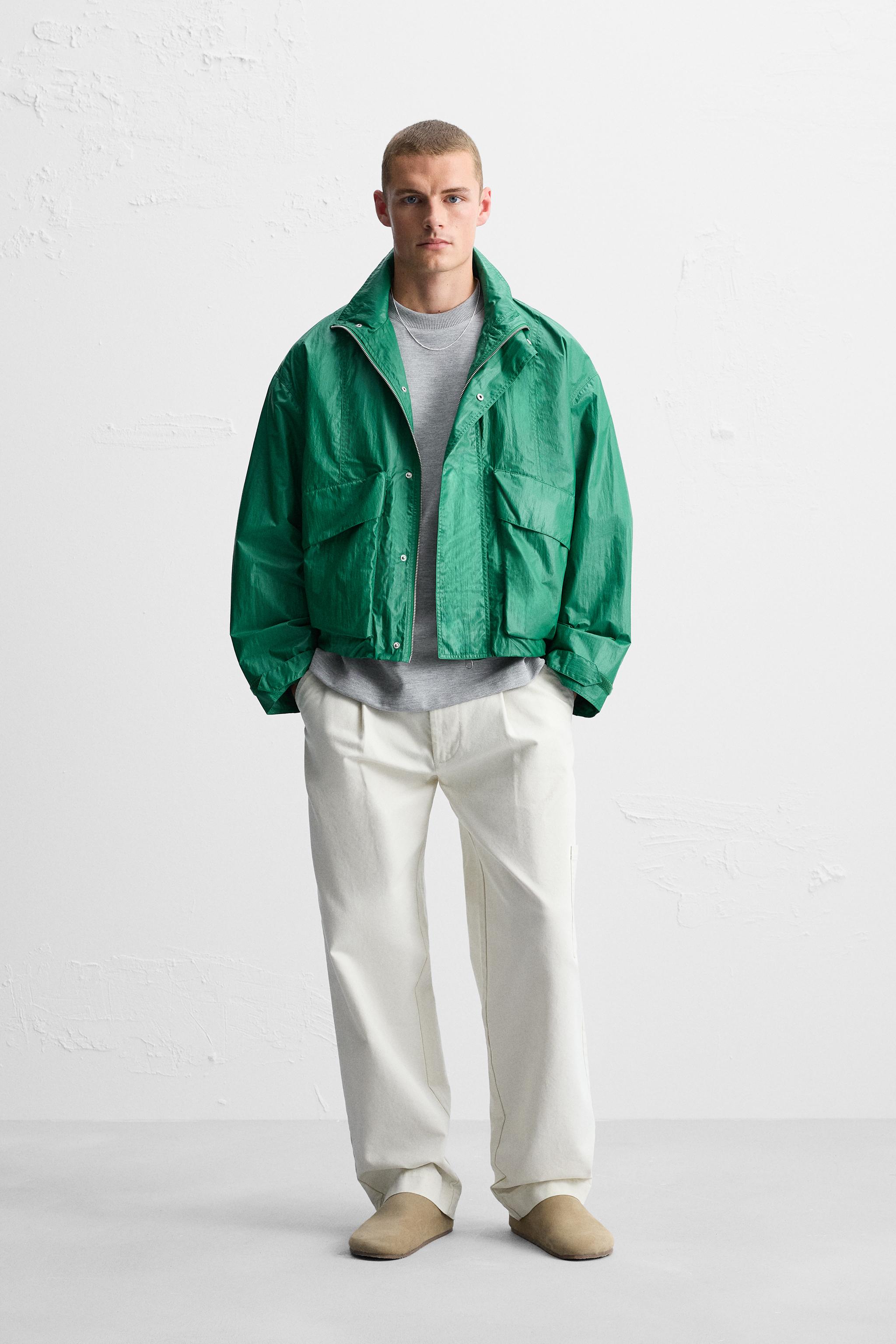 Green jacket zara online