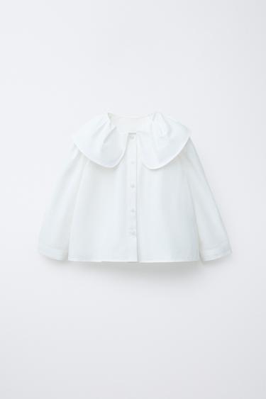 CAMISA CUELLO BOBO - Blanco de Zara