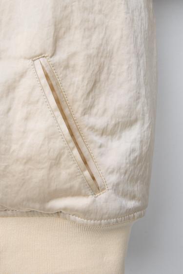 GLOSSY BOMBER JACKET - Light ecru by Zara - Image 5