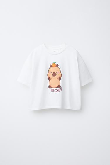 CAMISETA CAPIBARA CAPYFUN © - Blanco de Zara - Imagen 0
