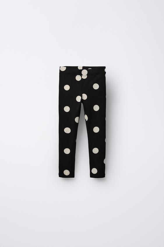 PRINTED RIBBED LEGGINGS