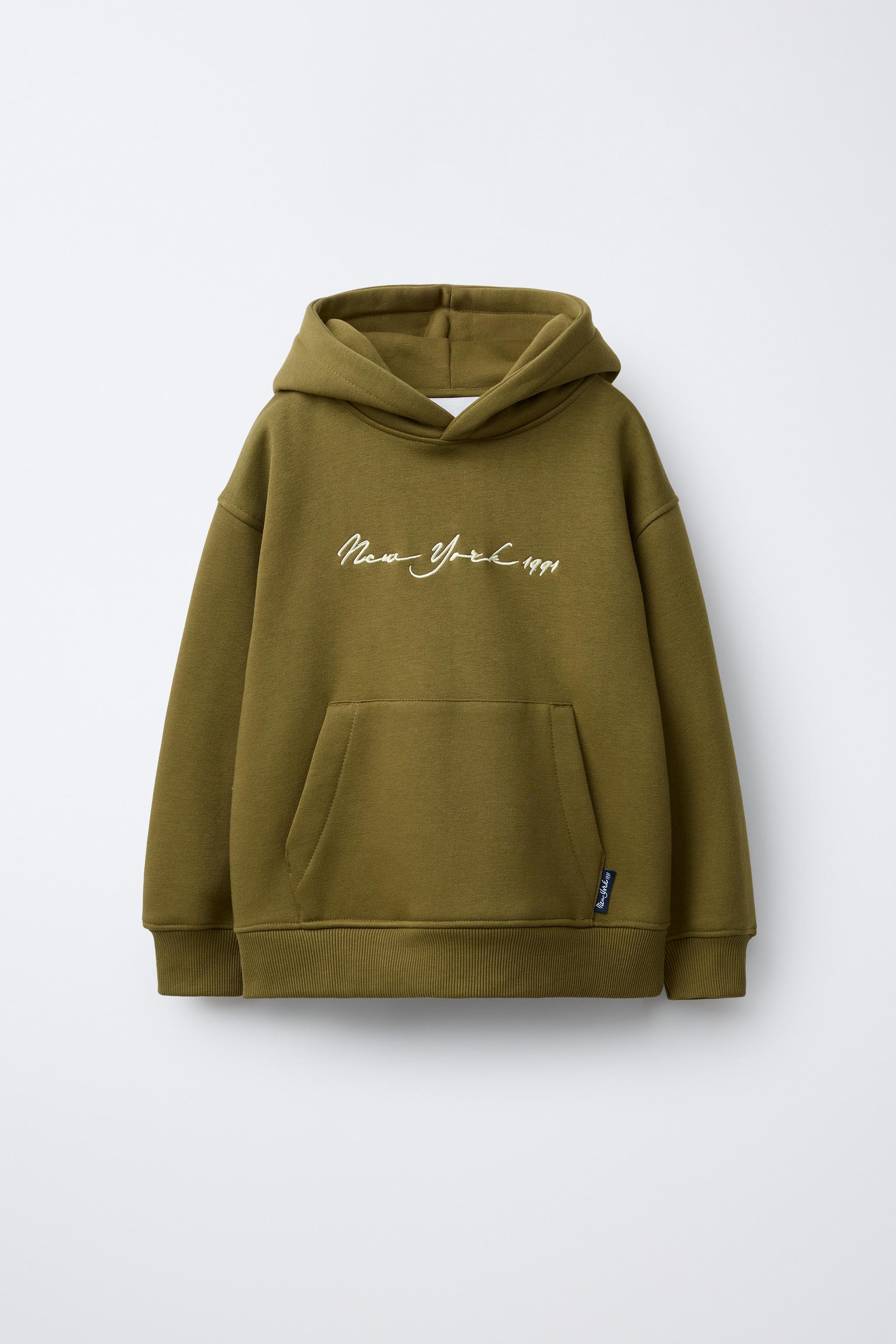 EMBROIDERED TEXT HOODIE
