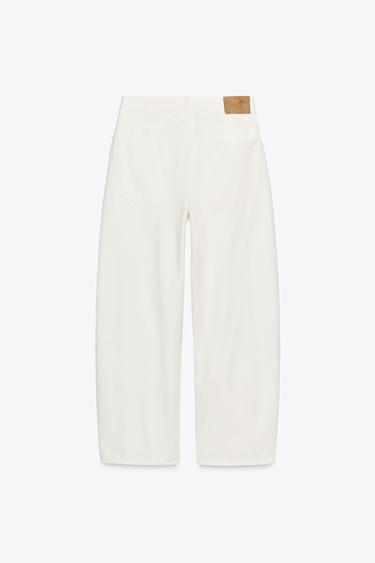 PANTALON PLI COTON ZW COLLECTION - Blanc de Zara - Image 7