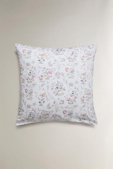 FLORAL SATEEN PILLOWCASE — Oyster-white 2