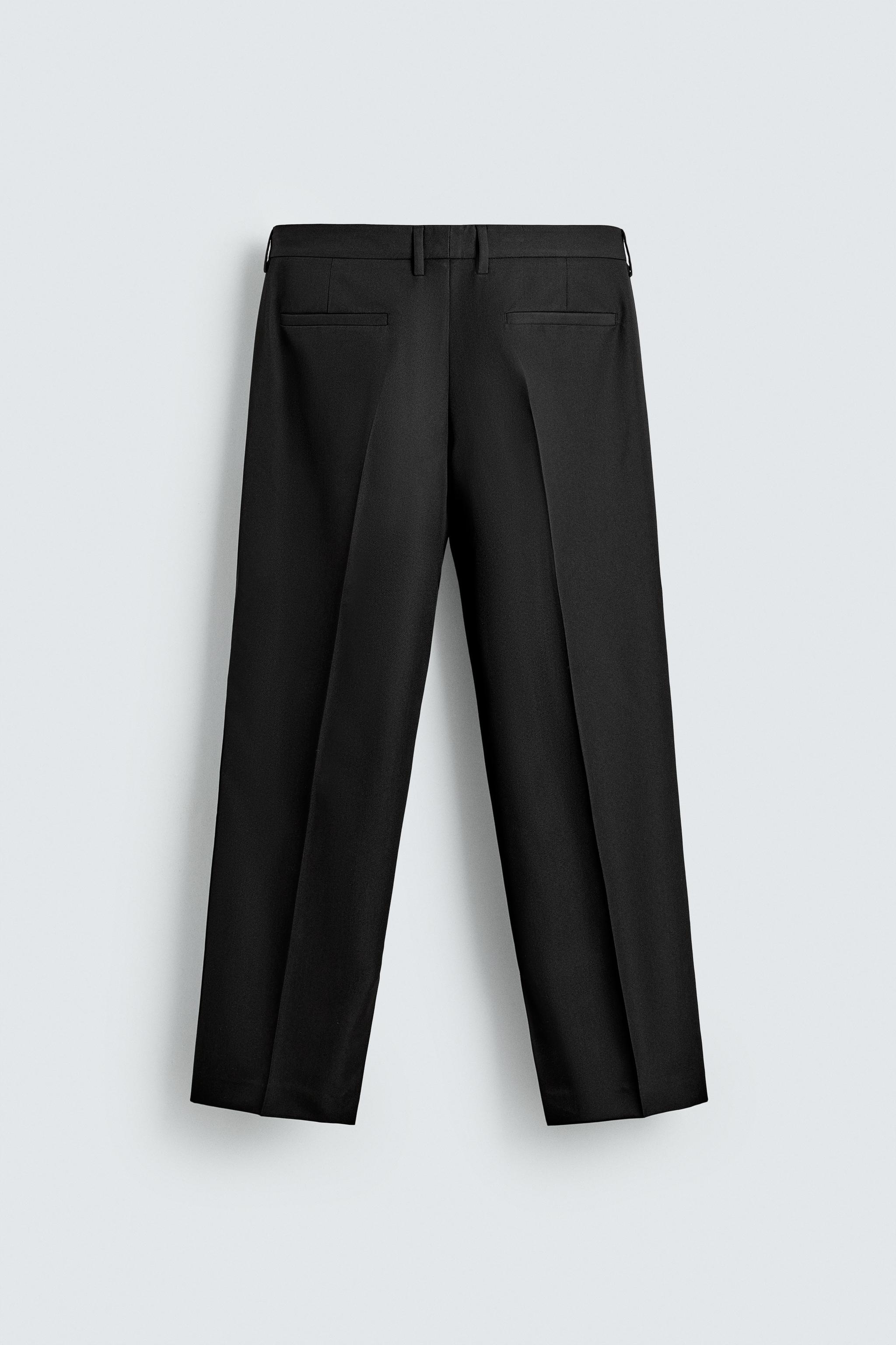 STRAIGHT FIT PANTS WITH VENTS - Black | ZARA Canada