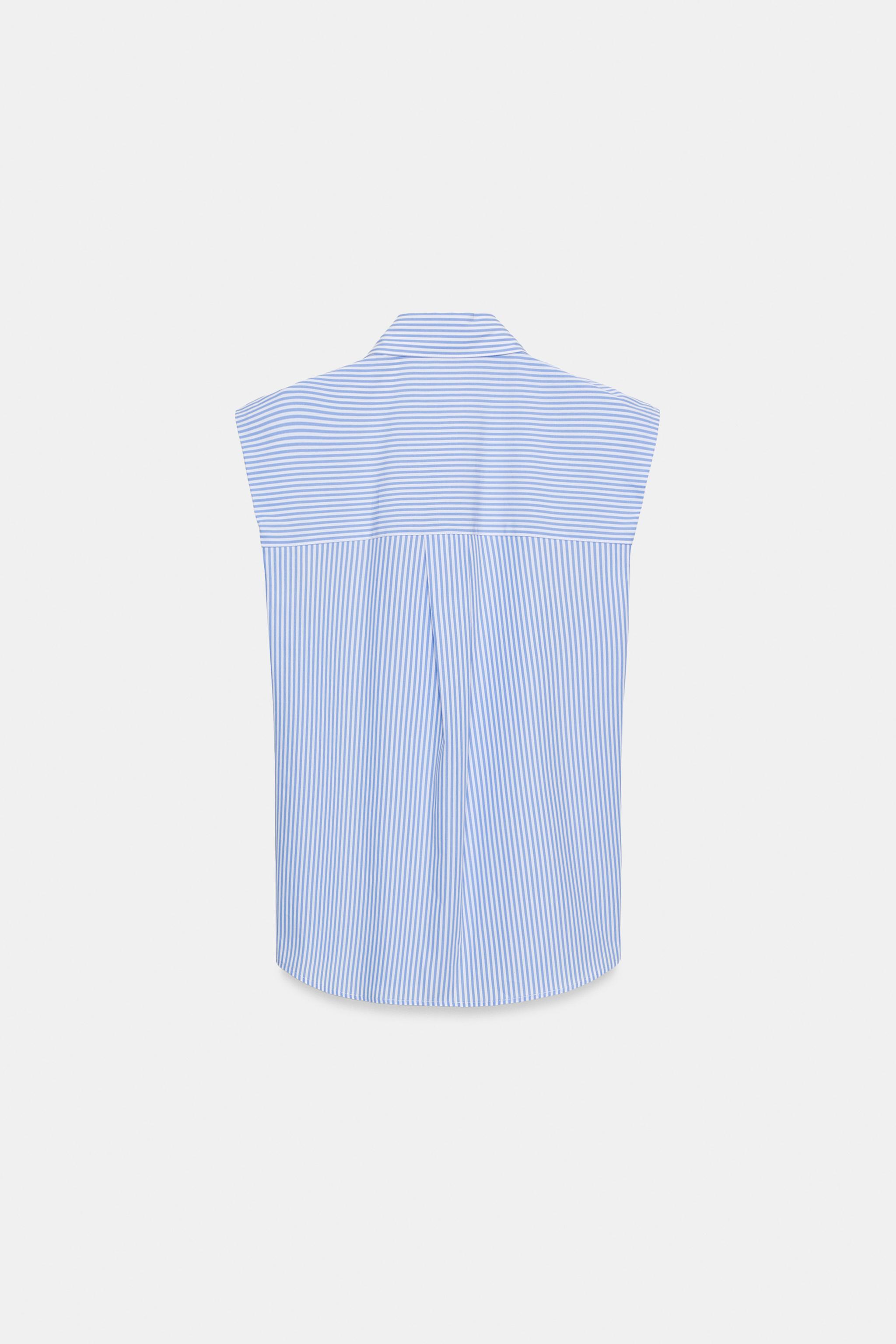 ZW COLLECTION LACED STRIPED SHIRT