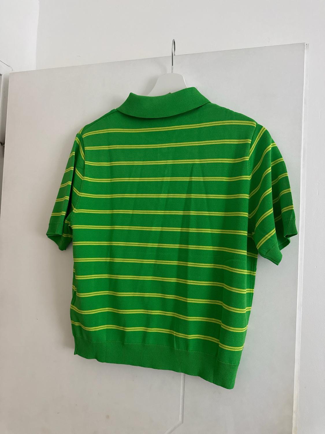 STRIPED SHORT SLEEVE KNIT POLO SHIRT - Image 2