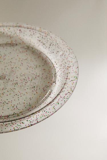 KIDS' TRITAN™ GLITTER PLATE - Transparent by Zara - Image 2